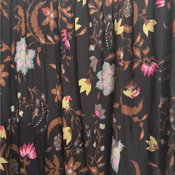 Free People Wildflower Honey Blouse Long Sleeve Stretchy Pleated Sz S Whimsigoth - Picture 6 of 6